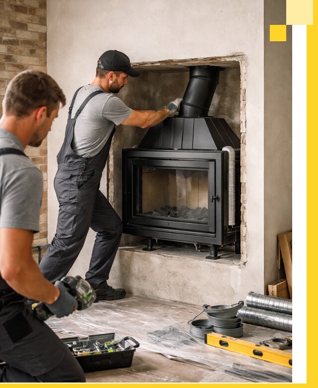 Установка каминных топок в Славгороде: монтаж, подключение