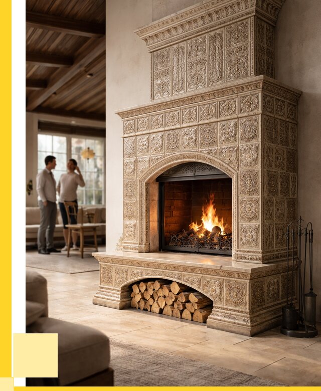 Купить изразцовый камин в Славгороде от 260025 р. | ЭриданСлд