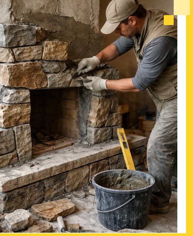 Изготовление и установка каменных каминов под ключ в Славгороде