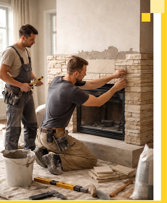 Установка и монтаж каминов для загородного дома в Славгороде