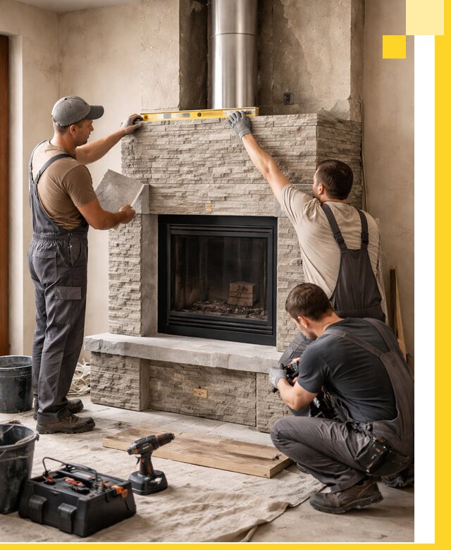 Профессиональный монтаж каминов под ключ в Славгороде для дома