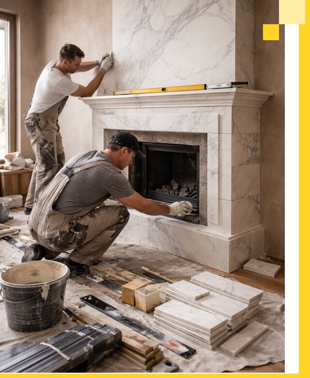 Отделка каминов в Славгороде качественные облицовочные работы