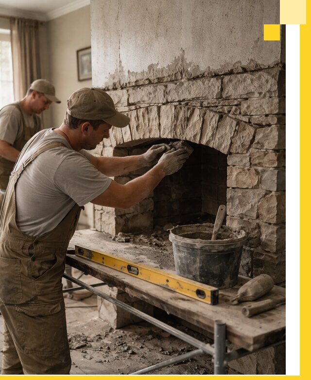 Изготовление каминов под ключ в Славгороде, монтаж и отделка