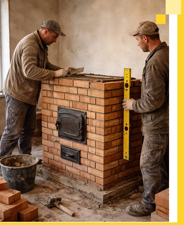 Отопительные печи под ключ в Славгороде, установка и сборка