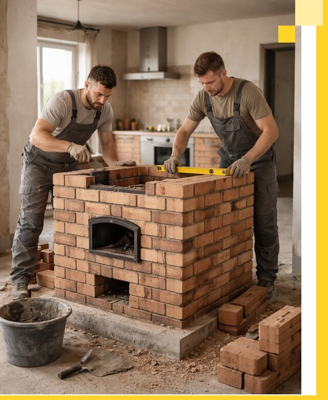 Установка и монтаж печей в частном доме в Славгороде под ключ