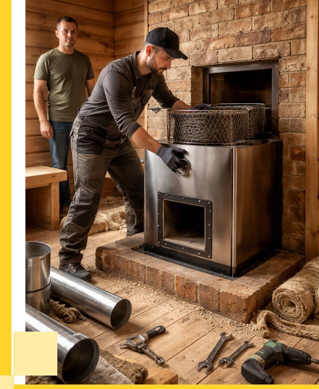 Монтаж банных печей под ключ в Славгороде от 18722 р., ЭриданСлд