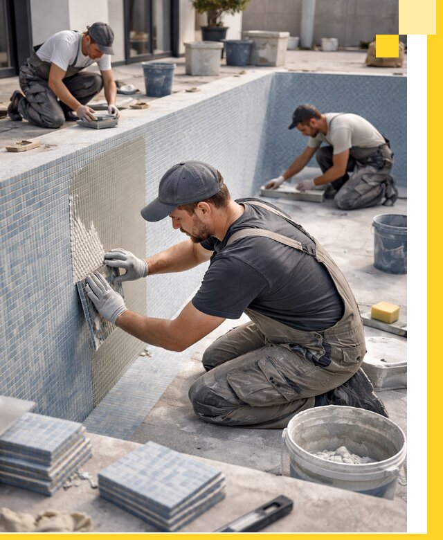 Облицовка бассейнов в Славгороде плитка мозаика гидроизоляция