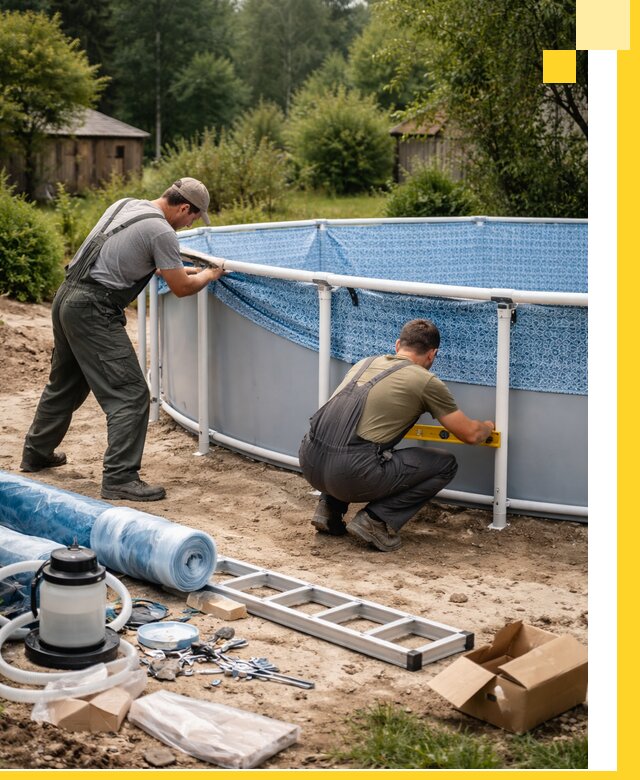 Установка и монтаж каркасных бассейнов в Славгороде под ключ