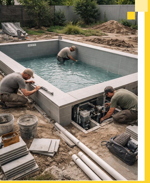 Строительство и монтаж бассейнов для дачи под ключ в Славгороде