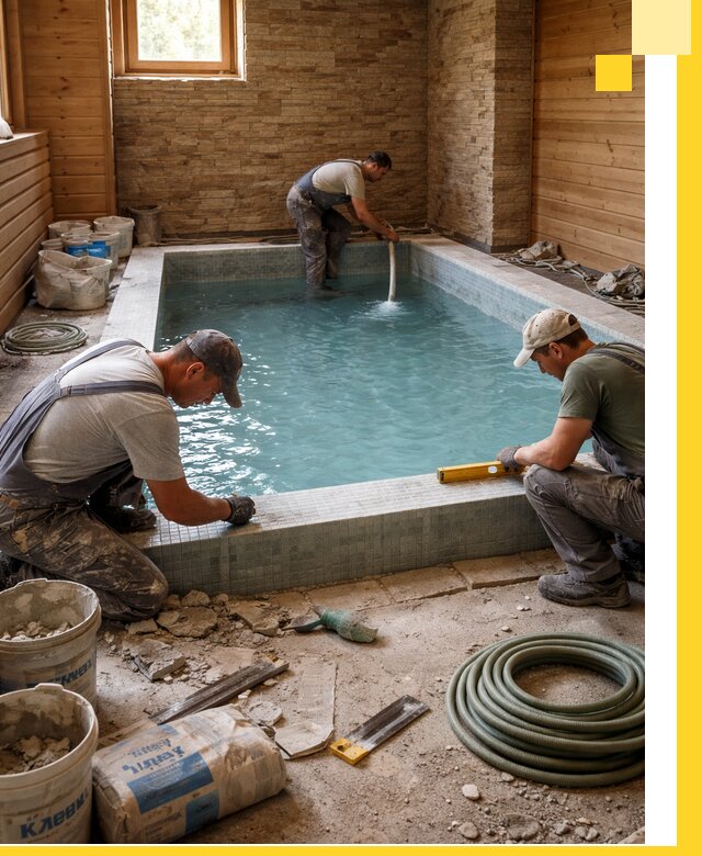 Проектирование и строительство бассейнов для бани в Славгороде