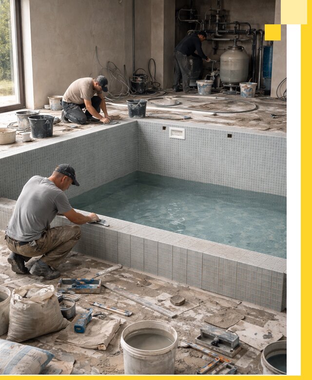 Строительство и монтаж бассейнов в помещении в Славгороде