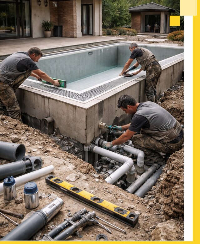 Строительство переливных бассейнов в Славгороде под ключ