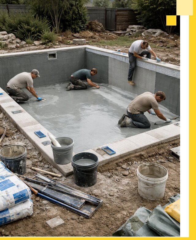 Изготовление и монтаж чаши бассейна под ключ в Славгороде