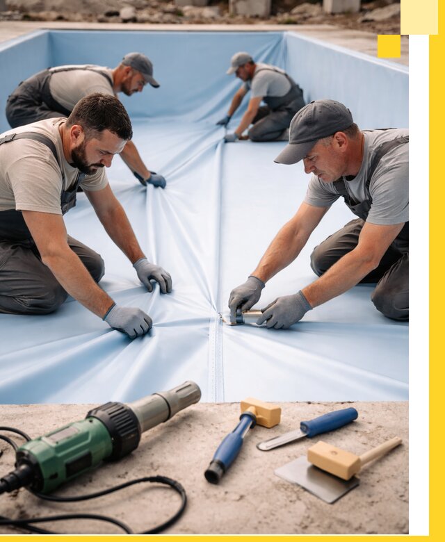 ПВХ пленка для бассейнов с монтажом и гарантией в Славгороде