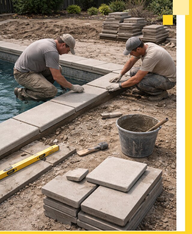 Установка и изготовление копингового камня для бассейнов в Славгороде