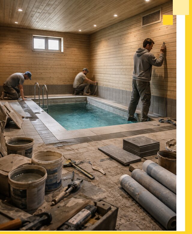 Строительство бани с бассейном и сауной под ключ в Славгороде