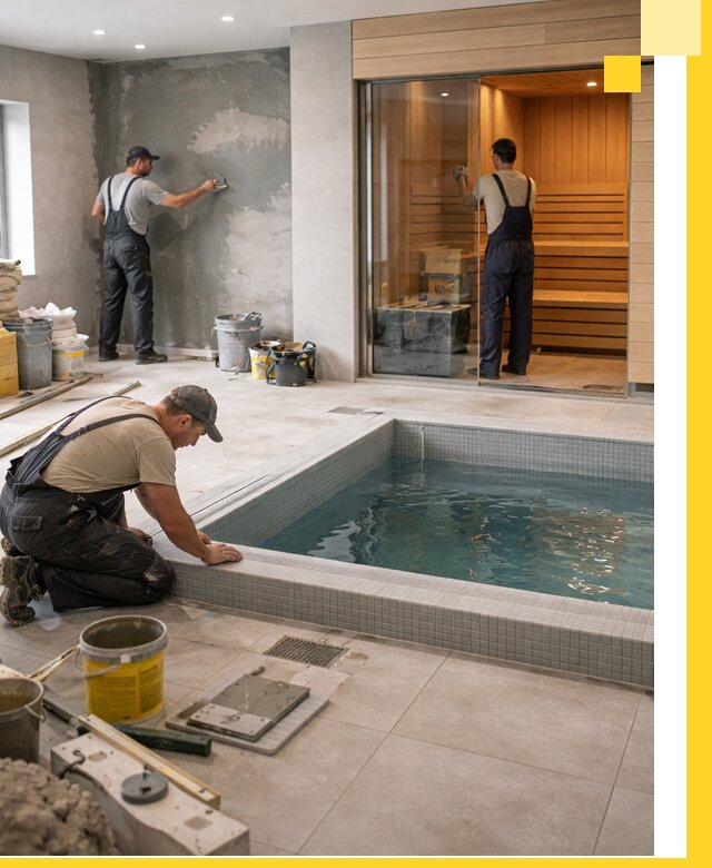 Проектирование и строительство сауны с бассейном в Славгороде