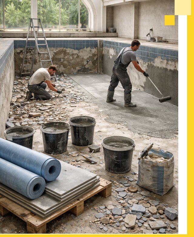 Реконструкция бассейнов в Славгороде: ремонт, гидроизоляция