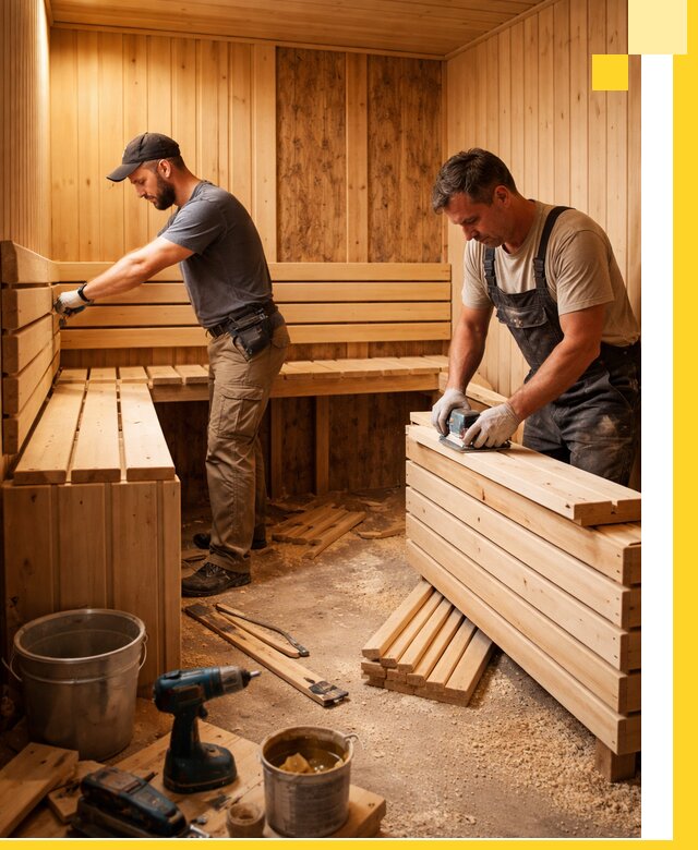 Профессиональный комплексный ремонт саун под ключ в Славгороде