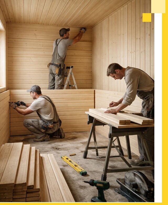 Обшивка саун в Славгороде из натуральной древесины под ключ