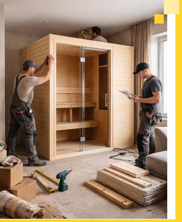 Установка и благоустройство саун в квартире в Славгороде