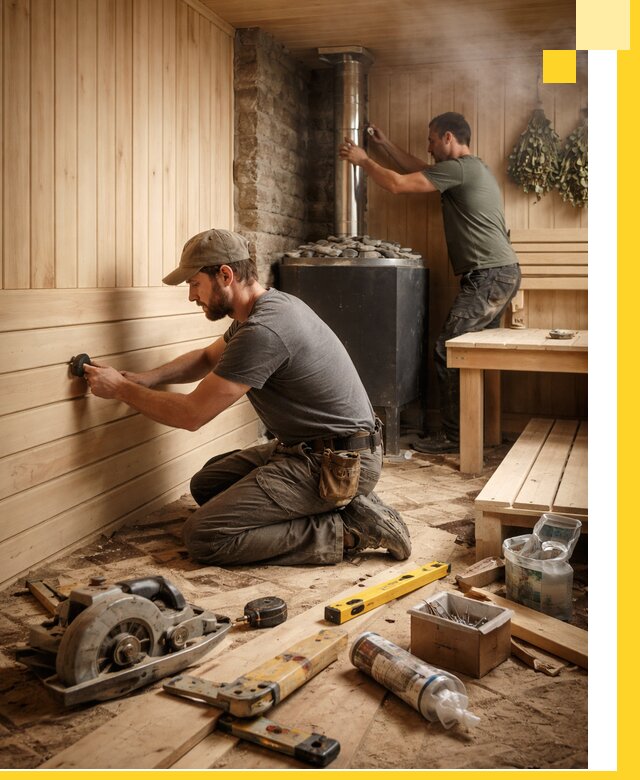 Полное строительство и оснащение парных под ключ в Славгороде