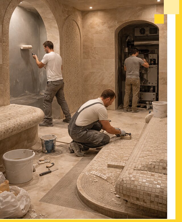 Строительство бани с хамамом и бассейном под ключ в Славгороде