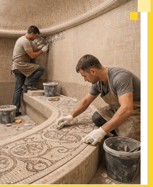 Плитка для хамама в Славгороде, укладка, подбор и поставка